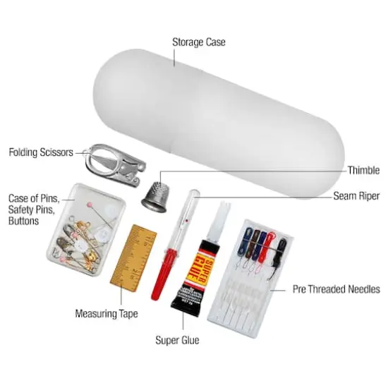 SINGER&reg; Large Leaf Print Sewing Basket with Travel Sewing Kit & Matching Zipper Pouch {9}