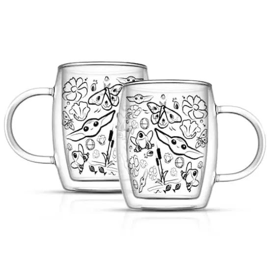 JoyJolt&reg; Star Wars&shy;&shy;&trade; 13.5oz. Mandalorian The Child All Around Glass Mug Set, 2ct. {1}