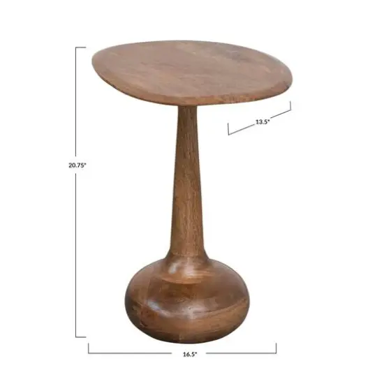 Hello Honey&reg; 21" Modern Sculptural Wood End Table {4}