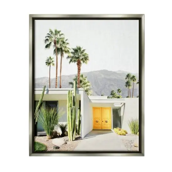 Stupell Industries Palm Springs House Photography Floater Framed Art Gray {1}