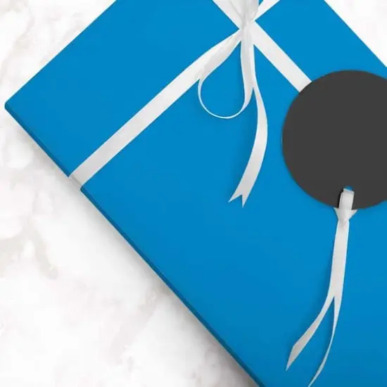 JAM Paper Glossy Gift Wrap, 2ct. Bright Blue {5}