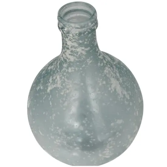 17" Clear Frosted Spanish Glass Bottle Vase {7}