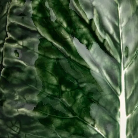 Hello Honey&reg; 8.25" Green Hand Painted Embossed Stoneware Cabbage Vase {7}