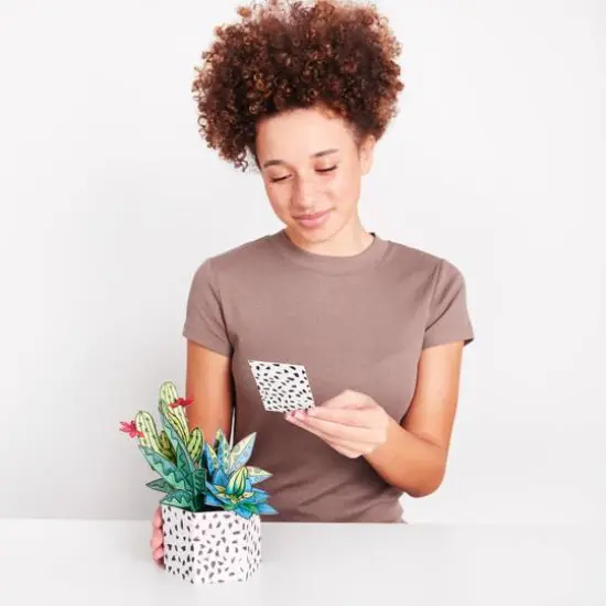 Faber-Castell&reg; Pop Up Coloring Succulent Bouquet {5}