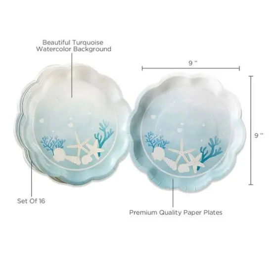 Kate Aspen&reg; 9" Beach Party Premium Paper Plates, 32ct. {6}