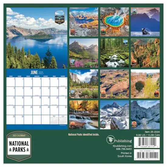 TF Publishing 2025 National Parks Mini Calendar {3}
