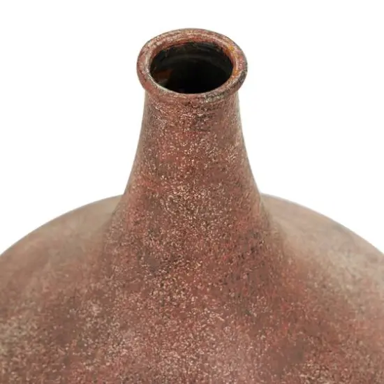 20" Copper Metal Distressed Textured Ombre Vase {6}