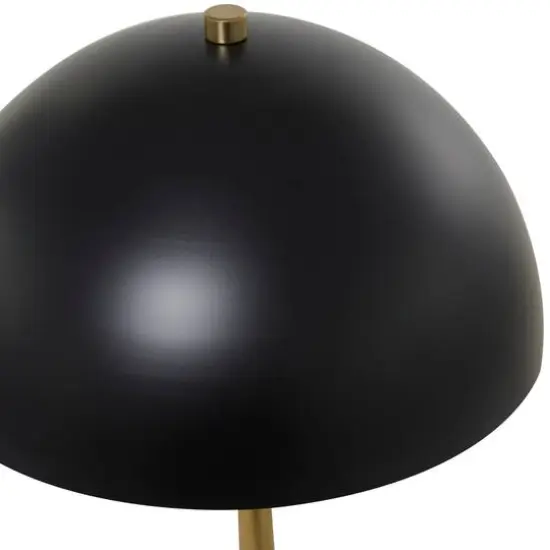 Black Metal Umbrella Style Desk Lamp with Marble Base 10" x 10" x 28" {7}