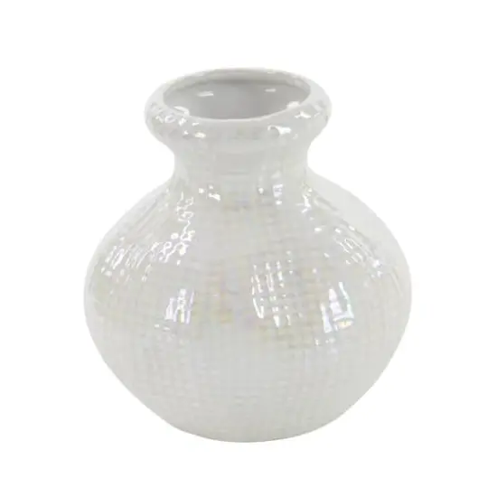 CosmoLiving by Cosmopolitan Cream Stoneware Glam Vase Set {5}