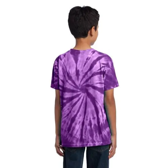 Port & Company&reg; Youth Tie-Dye T-Shirt Purple {4}