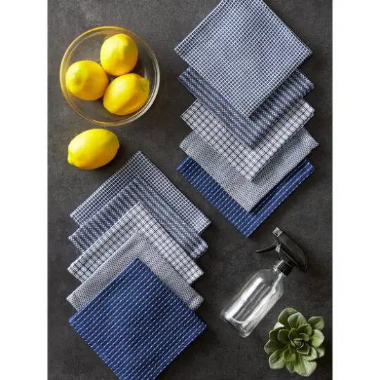 DII&reg; Blue & White Capri Dishcloths, 10ct. {5}