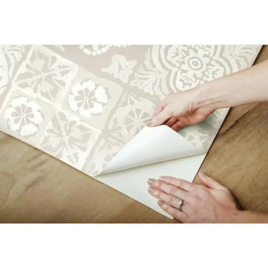 RoomMates Marrakesh Tile Peel & Stick Wallpaper Tan/Beige {10}