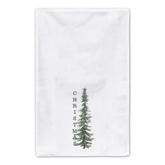 Watercolor Christmas Tree Tea Towel Set {5}