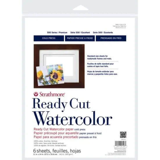 Strathmore&reg; 500 Series Cold-Press Ready Cut Watercolor Paper, 11" x 14" {3}