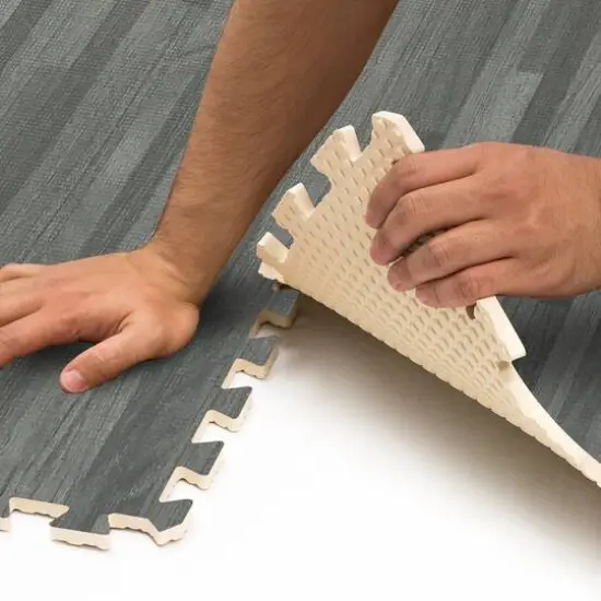 Sorbus 24" Interlocking Floor Tile Mats, 12ct. Gray {5}