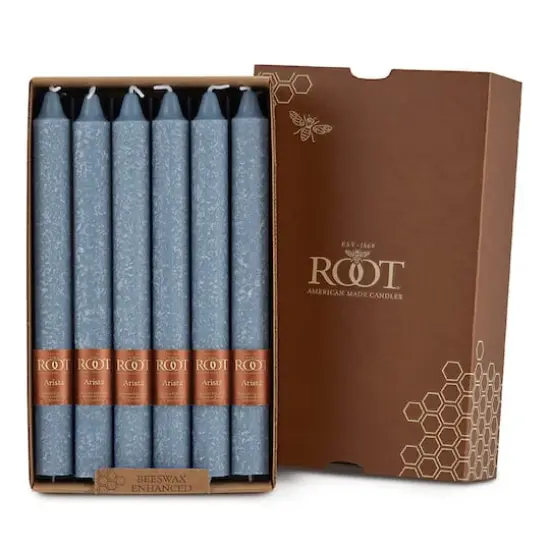 Root Candles 9" Unscented Timberline&trade; Arista&trade; Taper Candles, 12ct. Williamsburg Blue {1}