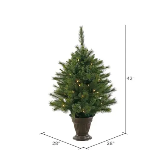 3.5ft. Pre-Lit Cashmere Pine Artificial Christmas Tree, Clear LED Lights {4}