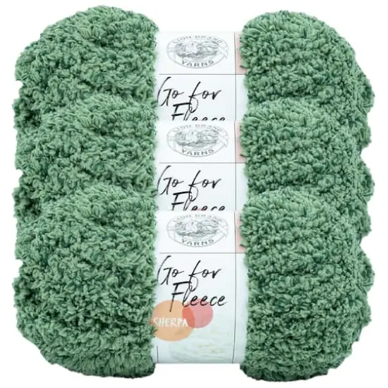 3 Pack Lion Brand&reg; Go For Fleece Sherpa Yarn Fern {1}