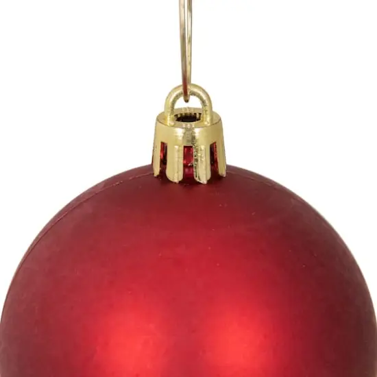 60ct Matte Red Shatterproof Ball Ornaments {6}