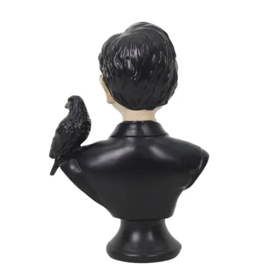 10" Black & White Poe with Raven Bust Tabletop D&eacute;cor by Ashland&reg; {3}