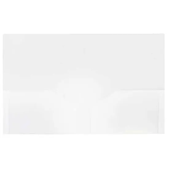 JAM Paper 9.5" x 11.5" Clear Heavy Duty Plastic 2-Pocket Presentation Folders, 6ct. {4}