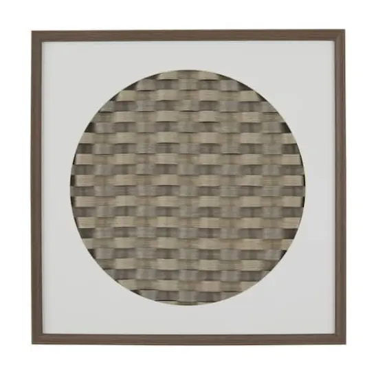 Dark Brown Wood Contemporary Shadow Box, 24" x 2" x 24" {1}