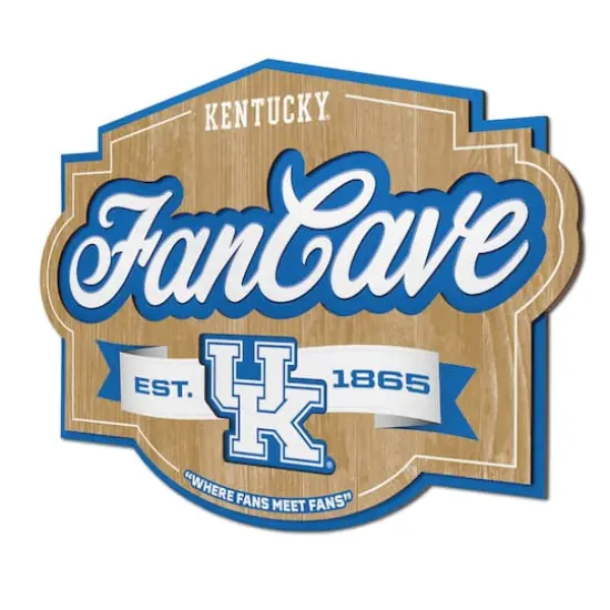 NCAA Fan Cave Sign Kentucky Wildcats {1}