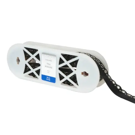 1 5/16" Black Scalloped Faux Leather Eyelet Trim by Celebrate It&reg; Fashion Mode {4}