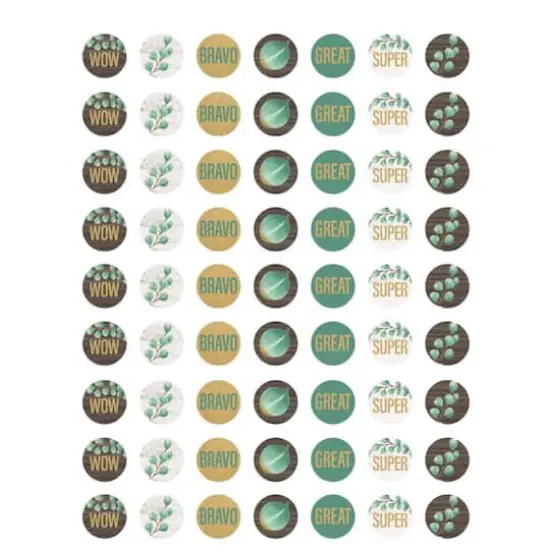 Teacher Created Resources Mini Eucalyptus Stickers, 12 Packs of 378 {3}