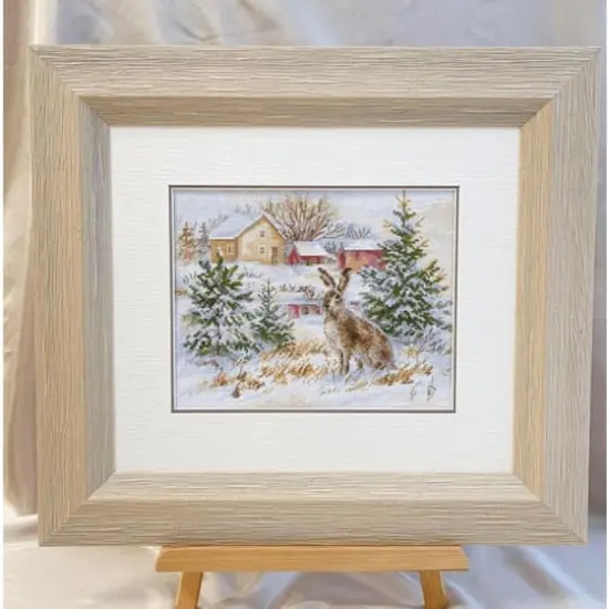 Alisa Winter Day Brown Hare Cross Stitch Kit {3}