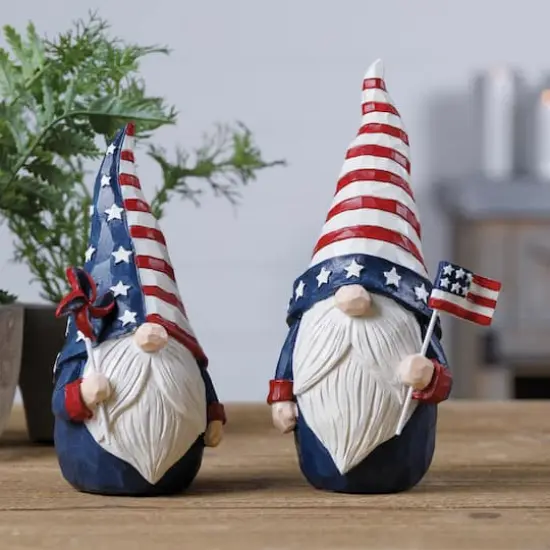 7.25" Americana Gnome Figurines, 2ct. {5}