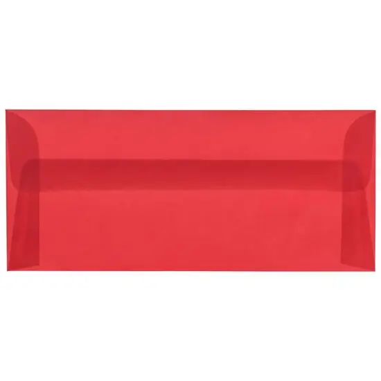 JAM Paper #10 Business Translucent Vellum Envelopes, 50ct. Primary Red {1}