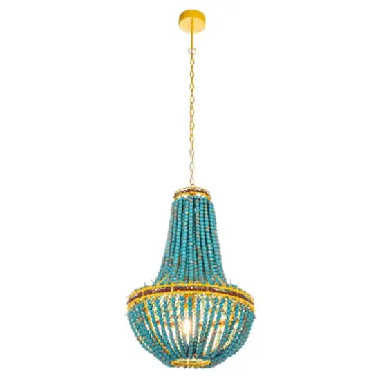 Hello Honey&reg; 26" Multicolor Draped Wood Bead Chandelier {1}