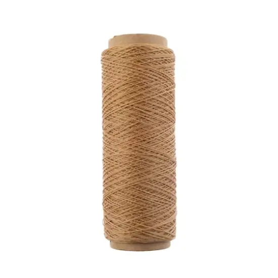 Gudebrod 0.015" 3 Ply Waxed Thread, 500ft. Natural {3}