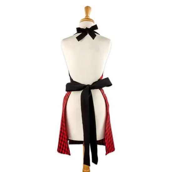 DII&reg; Gingham Print Apron Red and Black {6}