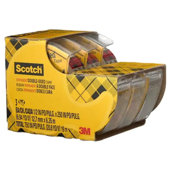 Scotch&reg; Double Sided Tape, 3ct. {4}