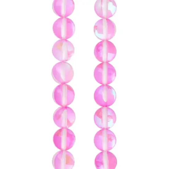 Pink Opal Glass Round Beads, 8mm by Bead Landing&trade; {1}