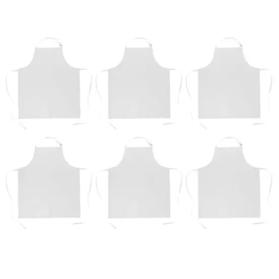 DII&reg; White Chef Aprons, 6ct. {1}
