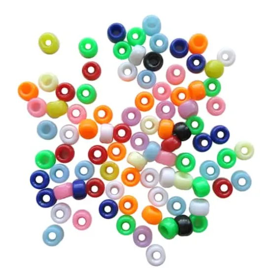 1lb. Opaque Pony Beads by Creatology&trade;, 4mm x 7mm {3}