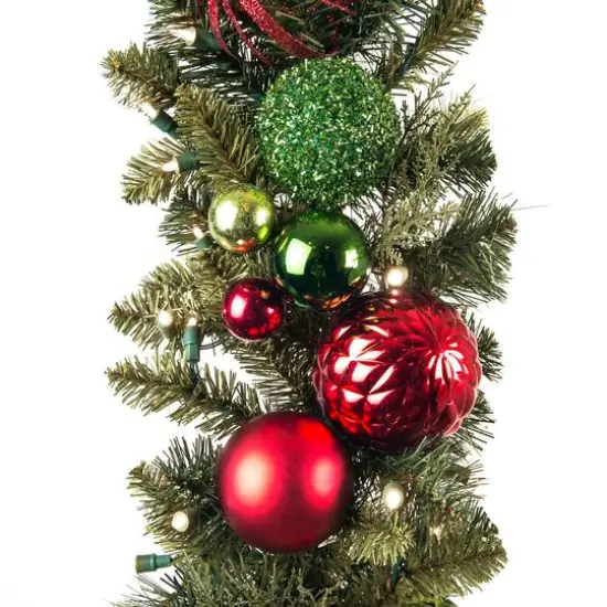 Village Lighting 9ft. Pre-Lit LED Festive Holiday Christmas Garland {4}