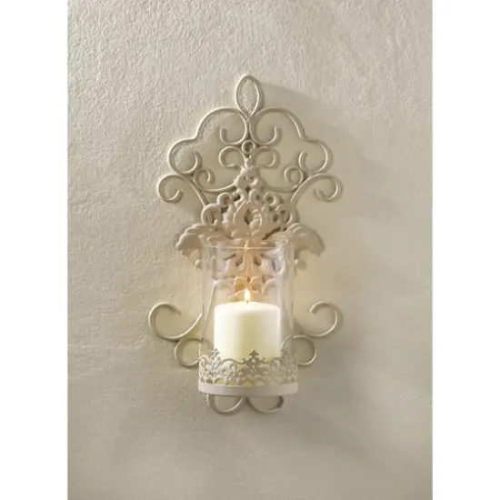 15'' Romantic Lace Candle Wall Sconce {3}