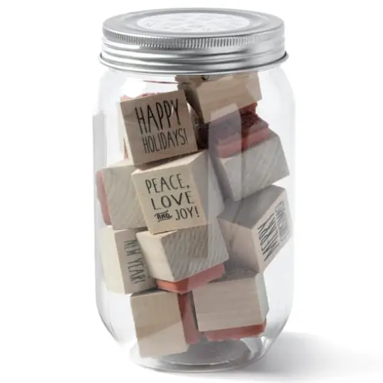 All Holiday Jar of Wood Stamps by Recollections&trade; {6}