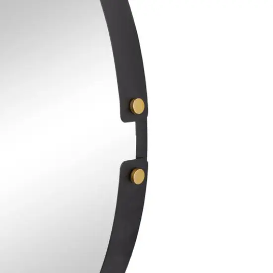 CosmoLiving by Cosmopolitan Black Metal Contemporary Wall Mirror, 26" x 26" x 2" {4}