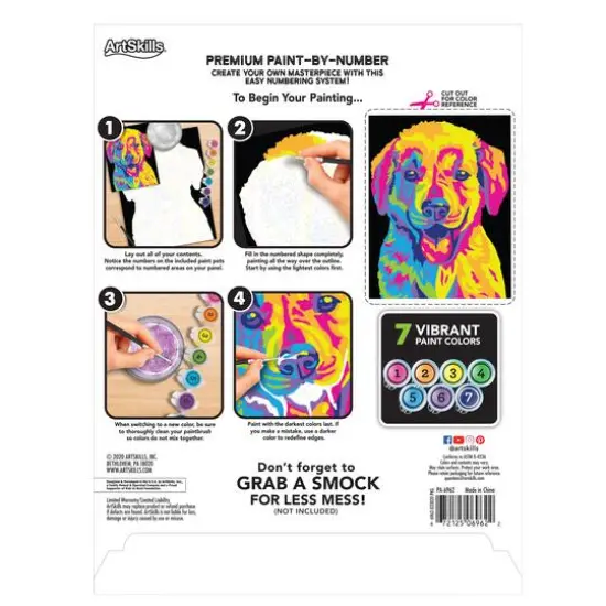 ArtSkills&reg; 8.5" x 11" Puppy Paint by Number for Kids {3}