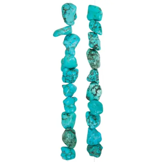 Turquoise Dyed Howlite Nugget Beads by Bead Landing&trade; {4}