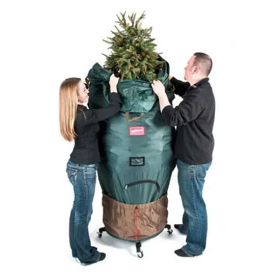 TreeKeeper Medium Upright Tree Storage Bag with Wheels {5}