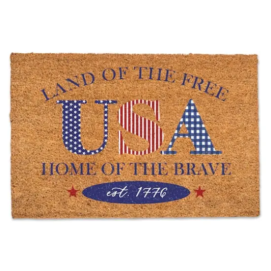 Stars & Stripes USA Coir Door Mat {1}