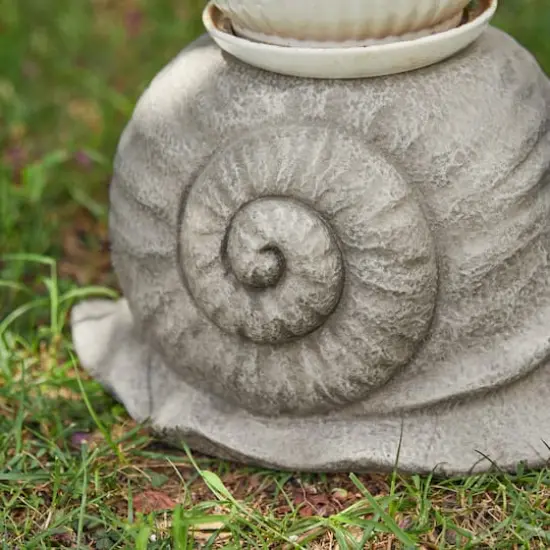 Glitzhome&reg; 16.25" Snail Garden Statue Planter Stand {9}