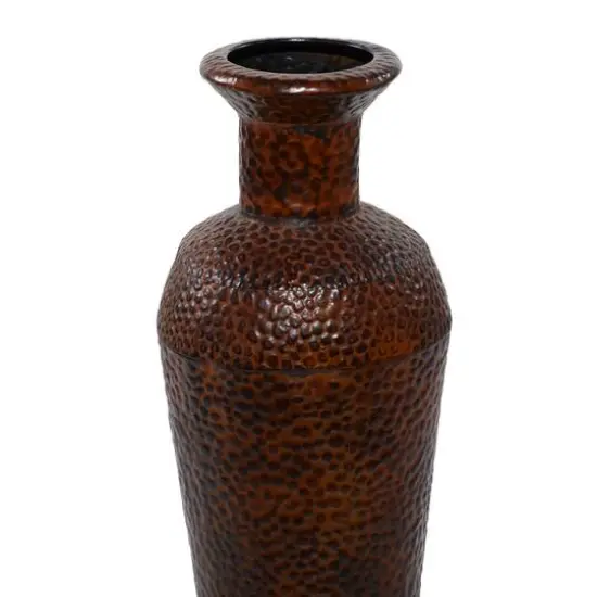 Set of 3 Brown Metal Traditional Vase, 50", 35", 26" {7}