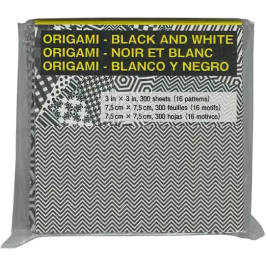 Aitoh 3" Black & White Origami Paper, 300 Sheets {1}